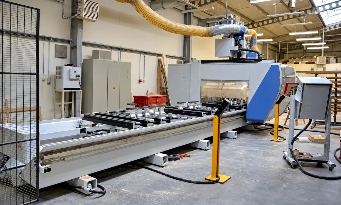 CNC-Bearbeitungszentrum in der Produktionshalle von Royal Treppen